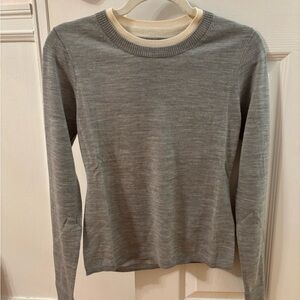 J. Crew Gray Scoop-neck sweater